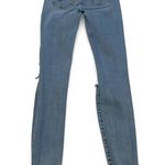 American Eagle  Jeans Womens 00 Regular Blue High Rise Light Wash Jegging Raw Hem Photo 1