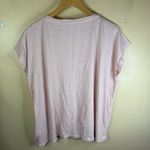 Eileen Fisher  XL Organic Cotton Basic Cap Sleeve T-Shirt Light Pink Classic Photo 4