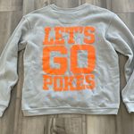 Pressbox Oklahoma State University Cowboys Let’s Go Pokes womens pullover gray grey size Photo 1