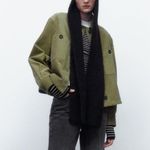 ZARA  CORDUROY OVERSHIRT Khaki color Photo 2