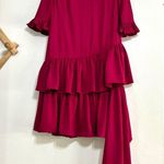 Alexander McQueen  Asymmetrical Ruffle Hem Crepe Dress Photo 2