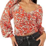 Free People  Say The Word Ruched Long Sleeve Tee Photo 0