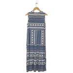 Mlle Gabrielle New  Womens Size Small V Neck Sleeveless Midi A Line Dress Blue Photo 3