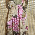 Hale Bob  Silk Floral Baby Doll Spagetti Straps Mini Dress/Long Cami Top Small S Photo 2