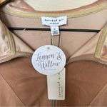 Current Air NWT Oversized Collar Velour Pullover Shirt 1/4 Zip Taupe Tan Small Photo 3