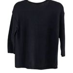 Talbots Navy Blue Weekend Embroidered Crewneck Sweater Size Medium Photo 2