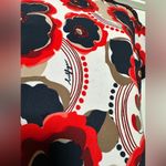 Tommy Hilfiger Classic Vintage Style Red/Navy Floral Signature Midi Dress Size 6 Photo 7