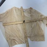 Molly Bracken Molly‎ Bracken Cardigan Womens Small Premium Beige Knit Open Front Bow Detail Photo 5