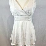 SheIn White layered grid patterned dress size large Photo 0