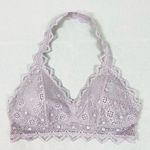 Felina  Light Lavender Lace Lightly Padded Halter Bralette Photo 0