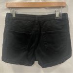 Dollhouse  Black Denim Shorts Juniors Size 5/6 Roll Up Buttonfly Stretch Distress Photo 1