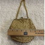Vintage Gold Beaded Small Clutch Purse Chain Straps Formal Prom Wedding Photo 5