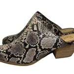 Splendid  Size 6.5 Hailee Faux Vegan Leather Snake Python Slip On Heels Mules Photo 4