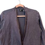 Fenini Purple Linen And Cotton Blend Boho Coastal Grandma Lagenlook Jacket M Size M Photo 3