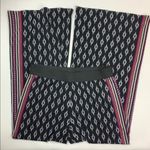White House | Black Market WHBM ikat Wide Leg Pants Geo tuxedo band in black multi sz xs Photo 2