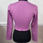 Anthropologie By Snap Up Long Sleeve Cropped Sweater Size S/M Photo 2
