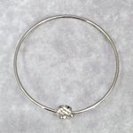 None Silver Slim Heart Leaf Circle Cuff Bracelet Fashion Boho Retro Jewelry JB2-54 Photo 3