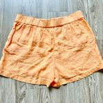 J.Crew Pull On 100% Linen High Rise Shorts Orange Creamsicle Size XL Photo 5