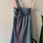 Maeve Anthropologie Waverly Dress One-Shoulder Checkered gingham midi asymmetric Photo 2