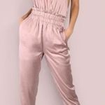 Criss Cross Back Blush Jumpsuit Pink Photo 0