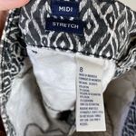 American Eagle Black & White Ikat Pattern Midi Shorts Photo 3
