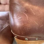 UGG  Australia Lynnea Boots size 7 Brown‎ Leather Wooden Heel Clog Shearling Photo 8