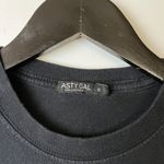 Zodiac Signs T Shirt Womens Black Small S Crop Top Raw Hem Constellation Cotton Photo 10