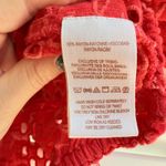 Free People 'That Girl' Eyelet Ruffle off the shoulder Crop Top in Red size S Photo 5