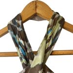 Hoaglund NY Halter Animal Print Beaded Maxi Gown Formal Dress Size 8 Green Photo 5