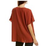 CROSBY by Mollie Burch XL Kendall Top Orange Drape Kaftan Top Lagenlook boxy Photo 12