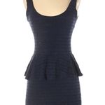 AQUA Navy Dress Eyelet Mini Dress Photo 0