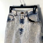 Palmetto's Vintage 1980s Acid Wash High Rise Denim Mini Skirt size 9 Blue Photo 8