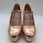 Perphy Mary Jane Platform Heels Womens 7 Rose Gold Chunky Block Heel Pumps Photo 2