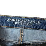 American Eagle  Womens Boy Crop Jeans 0 Buttonfly Stretch Blue Denim Distressed Photo 2