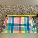 Urban Outfitters madras rainbow pastel plaid zip stretch mini skirt y2k large Photo 7