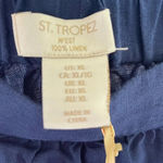 St. Tropez NWT  blue knee length linen skirt XL Photo 5