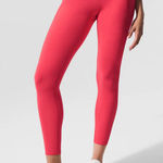 Alo Yoga Alosoft High-Waist 7/8 Relay Legging Candy Red/White L Photo 0