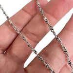 Nolan Miller Pavé Orchid Flower Pendant Chain Necklace Silver & Gray Photo 5