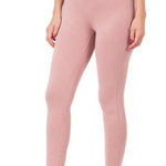 Zenana New Women's Wide Waistband Full Length Leggings Dusty Pink Large Photo 0