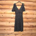 Mac Duggal 4988 Womens Pearl Embellished Drop Shoulder Dress Photo 6