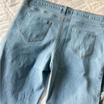 Peach Love California Comfy blue bell bottom fringe flare jeans Photo 7