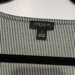 Ann Taylor Black and white stripe  tie front soft dress shirt Photo 1