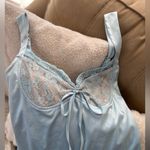 Blue Satin Chemise with Classic Style Size M Photo 2