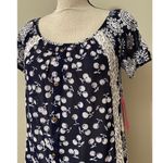 Siren Lily  small maternity sheer button up blouse Photo 4