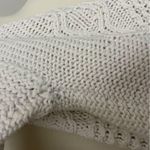 Vintage Cable Knit Sweater Jumper Pullover 3D Baubles Mock Neck Ivory Cream White Size L Photo 7