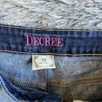 Decree  Jean Shorts Womens Size 11 Blue Cut Off Jeweled Studded Distressed Booty Photo 2