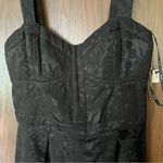 Bardot  Brocade Tulip Mini Black Dress Photo 5