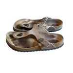 Birkenstock  Gizeh Women 38 Brown Bronze Birko-Flor Thong Sandals Leather Photo 3