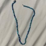 blue and navy beaded necklace Photo 0