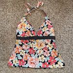 Coco reef VINTAGE  floral polka dot tankini bathing suit top 34d/ medium Photo 0